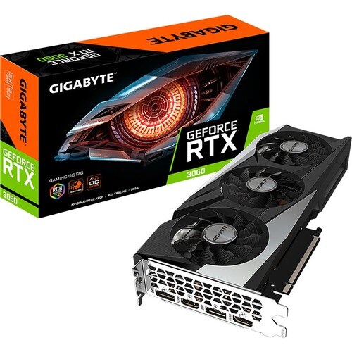 Gigabyte NVIDIA GeForce RTX 3060 Graphic Card - 12 GB GDDR6 - 7680 x 4320 - 1.84 GHz Core - 192 bit Bus Width - PCI Expres
