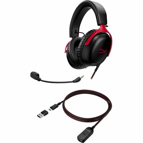 HyperX Cloud II Wired Over-the-ear, On-ear Stereo Gaming Headset - Black, Red - Binaural - Circumaural - 64 Ohm - 10 Hz to