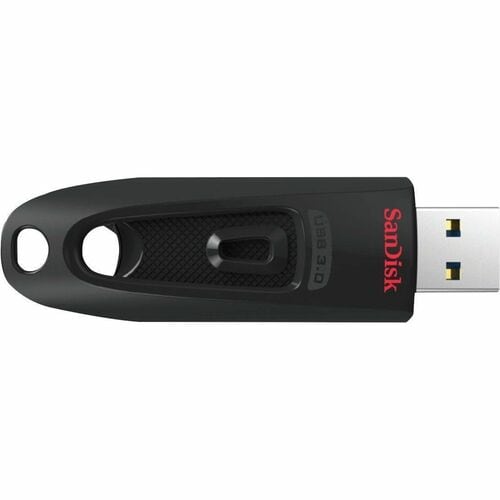 SanDisk Ultra 64 GB USB 3.0 Type A Flash Drive - Blue - 128-bit AES - 130 MB/s Read Speed - 5 Year Warranty - 1