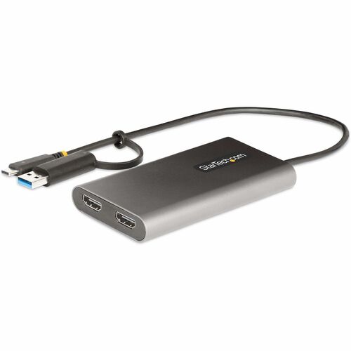StarTech.com Adattatore USB-C a HDMI - Convertitore USB tipo C o A a 2x HDMI 4K 60Hz 100W PD - Adattatore video USB type C