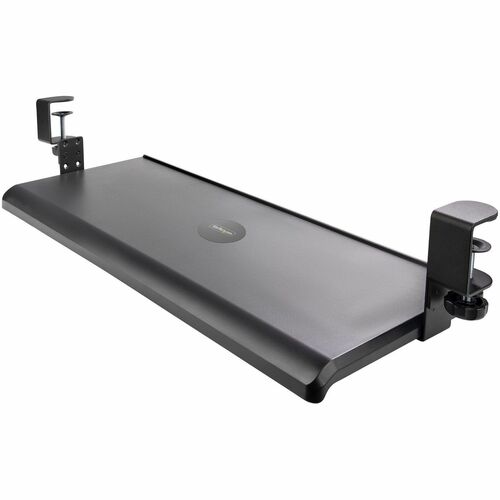 StarTech.com Under Desk Keyboard Tray, Clamp on Keyboard Holder, Up to 12kg/26.5lb, Height Adjustable, Ergonomic Sliding K