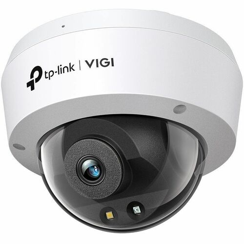 TP-Link VIGI C240 4 Megapixel Innen/Außen Netzwerkkamera - Farbe - Kuppel - Schwarz, Weiß - 30 m Infrarot/Farbe Nachtsicht