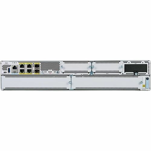 Cisco Catalyst 8300 C8300-2N2S-6T Router - 6 Portas - Porta de gestão - 7 - Gigabit Ethernet - IEEE 802.1Q - 2U - Montável