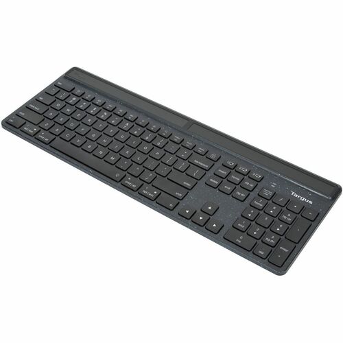Targus EcoSmart AKB868FR Keyboard - Wireless Connectivity - French - AZERTY Layout - Black - Scissors Keyswitch - Bluetoot