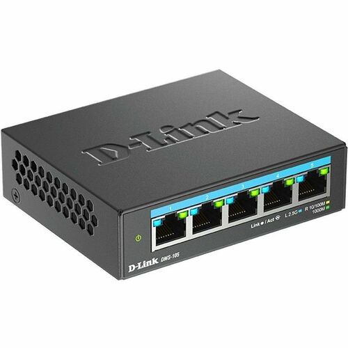D-Link 5-Port Multi-Gigabit Unmanaged Switch - 5.0 Ports - 2.5 Gigabit Ethernet, Gigabit Ethernet - 2.5GBase-T, 10/100/100