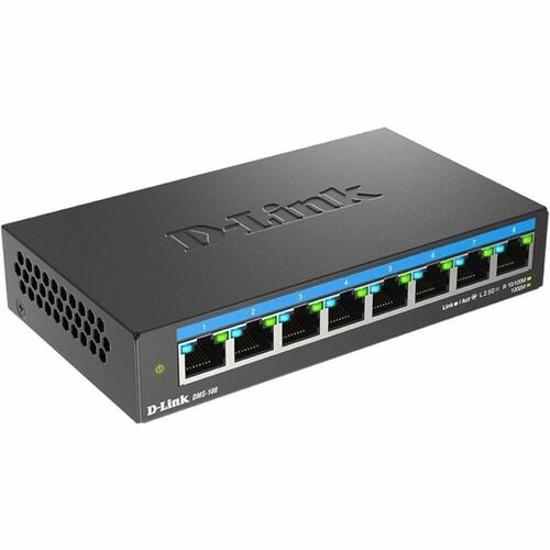 D-Link 8-Port Multi-Gigabit Unmanaged Switch - 8.0 Ports - 2.5 Gigabit Ethernet, Gigabit Ethernet - 2.5GBase-T, 10/100/100