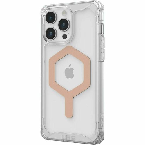 Urban Armor Gear Plyo Rugged Case for Apple iPhone 15 Pro Max Smartphone - Ice/Rose Gold - Crystal Clear - Drop Resistant,