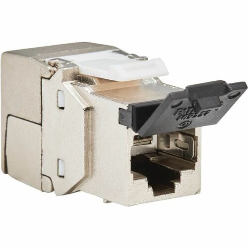 Eaton Tripp Lite Series Cat8 STP Shielded Tool-Free Keystone Jack, 568A/568B, TAA - 1 x RJ-45 Keystone Female - Silver - T