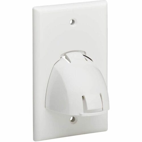 Tripp Lite series Single-Gang Up-or Down-Angle Bulk Cable Wall Plate, White, TAA - 1 x Total Number of Socket(s) - 1-gang 