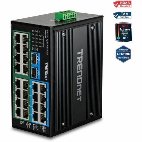 TRENDnet TI-PG262 24 Ports Ethernet Switch - Gigabit Ethernet - 1000Base-T, 100/1000Base-X - TAA Compliant - 2 Layer Suppo
