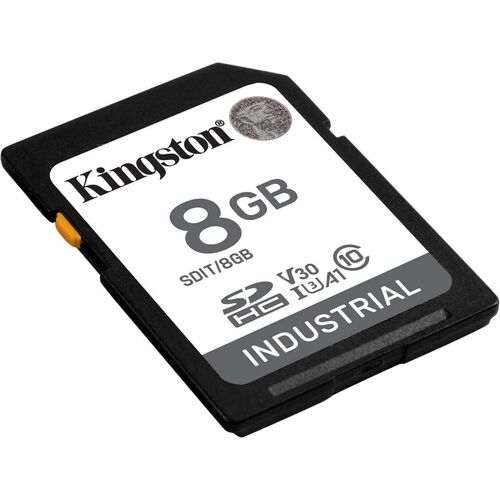 SDHC Kingston Industrial - 8 GB - Classe 10 di tipo UHS-I (U3) - V30 - 100 MB/s Lettura