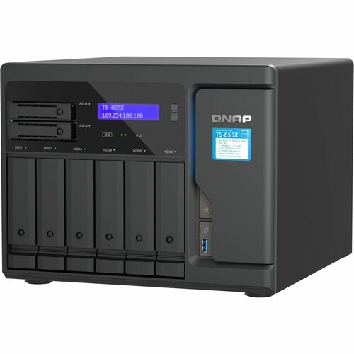 QNAP TS-855X-8G 8 x Total Bays SAN/NAS Storage System - 5 GB Flash Memory Capacity Atom C5125 Octa-core (8 Core) 2.80 GHz 