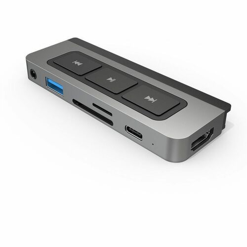 Targus HyperDrive 6-in-1 USB-C Media Hub - for iPad, Monitor - USB Type C - 4K @ 60Hz - 2 x USB Ports - 1 x USB Type-A Por