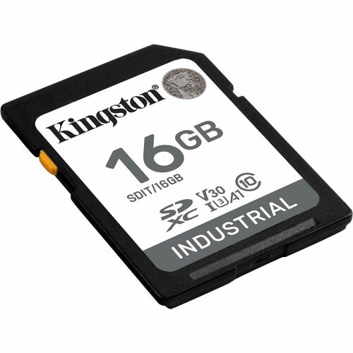 Kingston Industrial 16 GB Class 10/UHS-I (U3) V30 SDHC - 1 - 100 MB/s Read - 30 MB/s Write