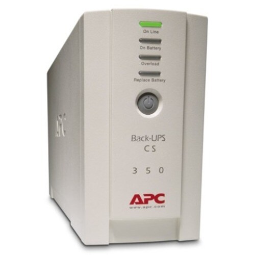 APC by Schneider Electric Back-UPS BK350EI Standby UPS - 350 VA/210 W - Tower - 4.70 Minute Stand-by - 220 V AC Input - 23