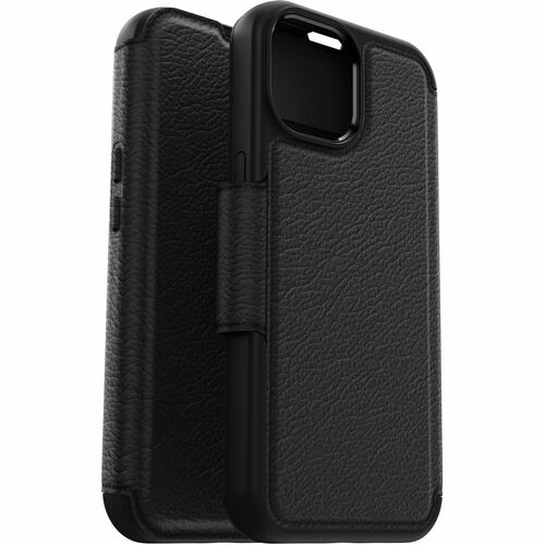OtterBox Strada Carrying Case (Folio) Apple iPhone 13, iPhone 14, iPhone 15 Smartphone - Black - 1