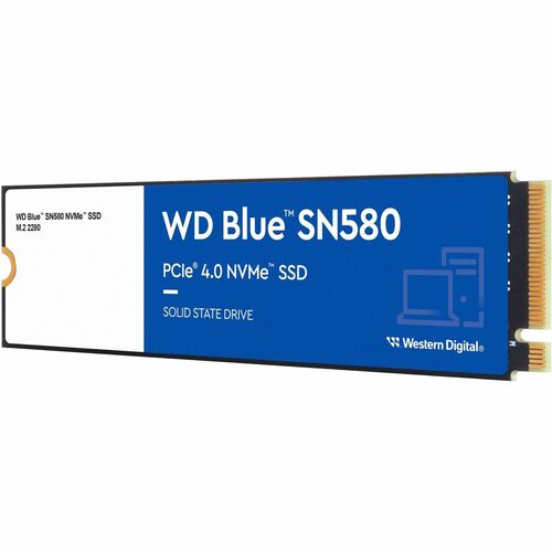 WD Blue SN580 500 GB Solid State Drive - M.2 2280 Internal - PCI Express NVMe (PCI Express NVMe 4.0 x4) - 3600 MB/s Maximu