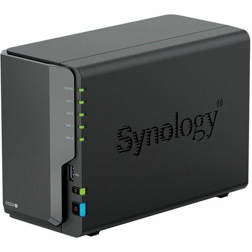 Synology DiskStation DS224+ 2 x Gesamtzahl Einschübe SAN/NAS-Speichersystem Celeron J4125 Quad-Core 2 GHz - 2 GB RAM - DDR