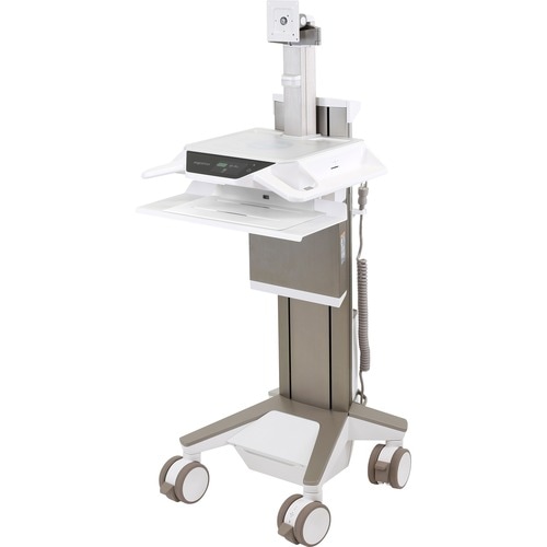 Ergotron CareFit Medical Trolley - TAA Compliant - Push/Pull Handle - 17 kg Capacity - 4 Casters - 127 mm Caster Size - Wh