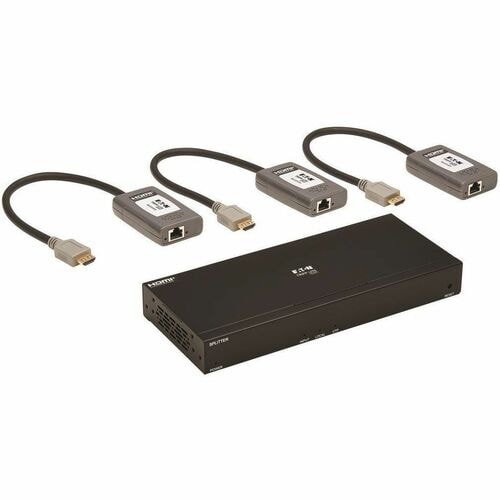 Tripp Lite series B127A-2A0-BH Video Extender Transmitter/Receiver - Wired - TAA Compliant - 1 Input Device - 3 Output Dev