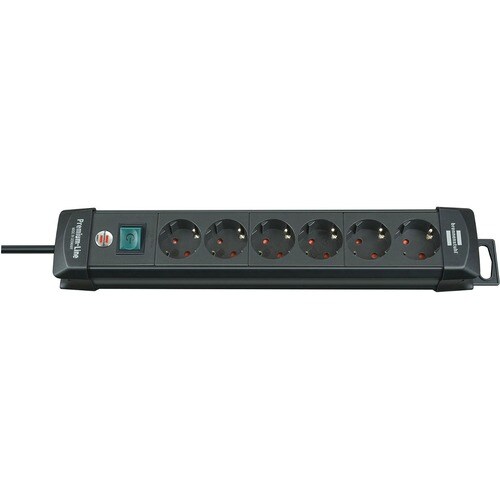 Brennenstuhl Premium-Line Steckdosenleiste - 3 m Kabel - 16 A Stromstärke - 230 V AC Voltage - 3,50 kW - Schwarz