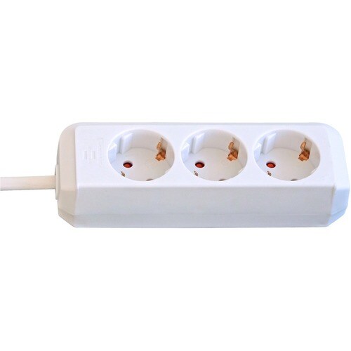 Brennenstuhl Eco-Line Steckdosenleiste - 3 x AC-Strom - 3 m Kabel - 230 V AC Voltage - Weiß
