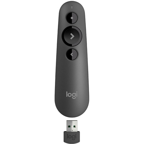 Logitech R500s Puntero para presentaciones - Bluetooth - USB - Láser - 3 Botón(es) - Grafito, Negro - Inalámbrico - 2.40GHz