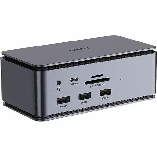 LINDY DST-Pro USB-Typ C Docking Station für Notebook, Tablet, Smartphone, Kopfhörer, Desktop-PC - Speicherkartenleser - SD