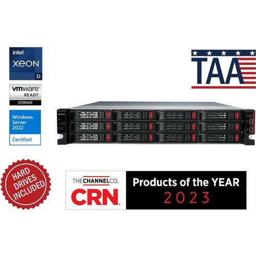 NAS 12 Bahías TeraStation 71210RH Series, 80TB (incluye 4 HDD de 20TB y 8 bahias libres) RAID 0/1/5/6/10, Rack Mount 2U, S