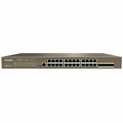 Tenda G5328P-24-410W 24 Ports Manageable Ethernet Switch - Gigabit Ethernet - 10/100/1000Base-T, 1000Base-X - 3 Layer Supp