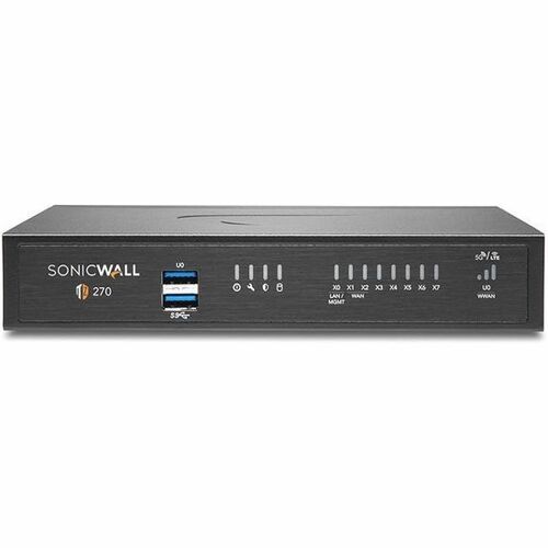 SonicWall TZ270 Network Security/Firewall Appliance - 8 Port - 10/100/1000Base-T - Gigabit Ethernet - 2 Gbit/s Firewall Th