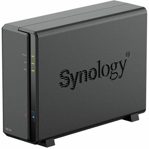 Synology DiskStation DS124 1 x Total Bays SAN/NAS Storage System RTD1619B Quad-core (4 Core) 1.70 GHz - 1 GB RAM - DDR4 SD