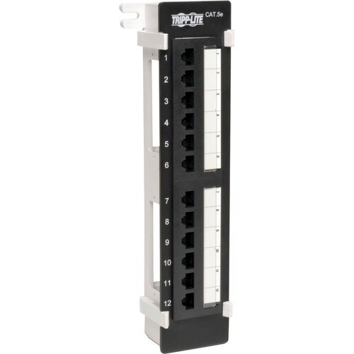 Tripp Lite series N050-012 12 Port(s) Network Patch Panel - TAA Compliant - 12 x RJ-45 - 12 x RJ-11 - Wall Mountable