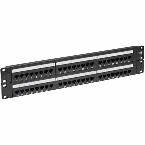 Tripp Lite by Eaton N252-048 48 Port(s) Network Patch Panel - TAA Compliant - 48 x RJ-45 - 48 x RJ-11 - 2U High - 19" Wide