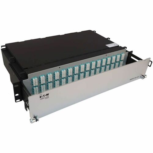 Tripp Lite by Eaton N48M-32M8L4-03Network Patch Panel - Aqua - 128 x Duplex - 2U High - 19" Wide - Rack-mountable