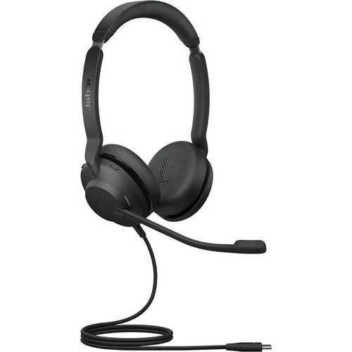 Jabra Evolve2 30 Wired On-ear Stereo Headset - Black - Binaural - Ear-cup - 20 Hz to 20 kHz - 150 cm Cable - MEMS Technolo