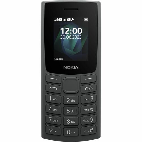 Nokia 105 (2023) Feature Phone - 4.6 cm (1.8") TFT LCD QQVGA 120 x 160 - Series 30+ - 2G - Charcoal - Bar - 2 SIM Support 