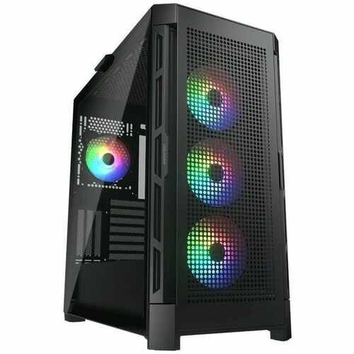 COUGAR CGR-5AD1B-RGB Gabinete para computadora gamer - Mini ITX, Micro ATX, ATX, SSI CEB, EATX Placa base admitida - Media