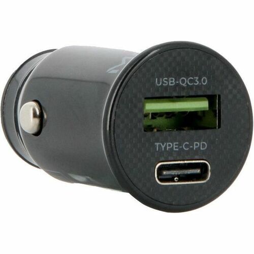 MOBILIS Auto Adapter - Universal Adapter - 1 USB - 1 USB Type-C - For Smartphone, Tablet PC, USB Type A Device, USB Type C