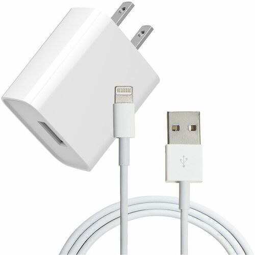 Pro Series Apple Compatible Charging Kit - 3FT - MFi Certified iPhone/iPad/iPod - White cable and adapter Non retractable 