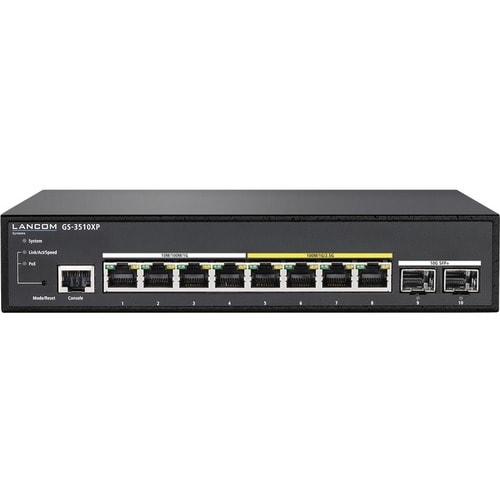 Lancom GS-3510XP 10 Anschlüsse Verwaltbar Ethernet-Switch - 3 Unterstützte Netzwerkschicht - Modular - 165 W Stromverbrauc