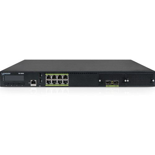 Lancom ISG-8000 DSL Router - 8 Anschlüsse - Management-Port - 2 - 10 Gigabit Ethernet - ADSL2+ - 1U - Rackmontage - 3 Jahr(e)