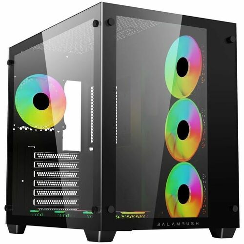 Gabinete Gamer Balam Rush Media Torre Tank Pro GM930 / Max MB ATX / GPU 355 mm / 2x USB 3.0 + 1x USB 2.0 + Audio + 4xFan A