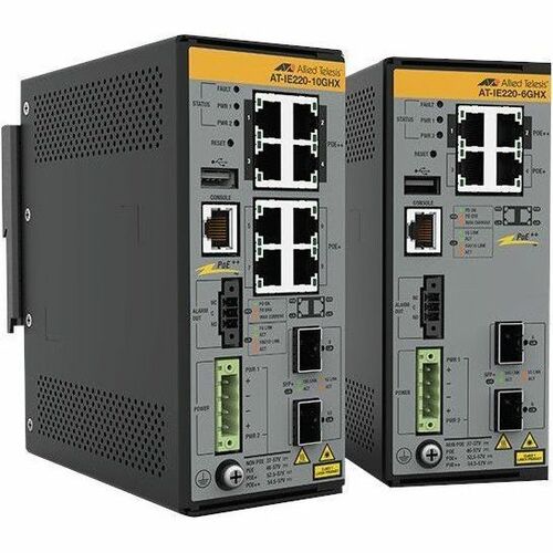 Allied Telesis IE220 IE220-10GHX 8 Ports Manageable Ethernet Switch - Gigabit Ethernet, 10 Gigabit Ethernet - 10/100/1000B