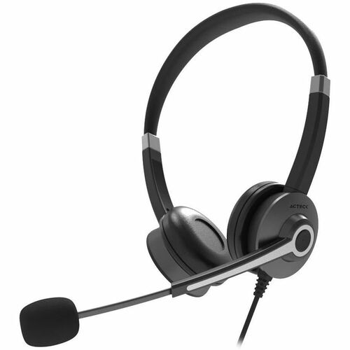 Audífonos  Acteck para Negocios  Centric Pro HN640 / On Ear para Call Center USB A + Mic / Control de Volumen / Silencio /