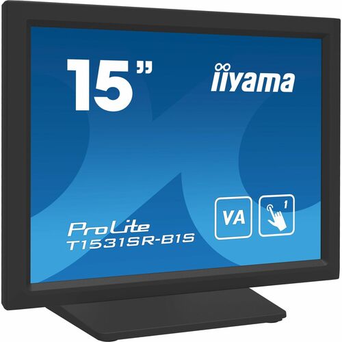 Moniteur LED à écran tactile iiyama ProLite T1531SR-B1S 15" Class - 4:3 18 ms - 38,1 cm (15") Viewable - Dalle Tactile Rés
