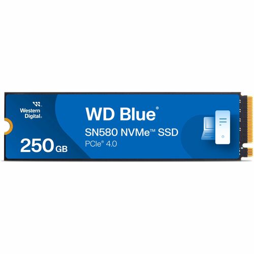 WD Blue SN580 WDS250G3B0E 250GB Solid State Drive - M.2 2280 Internal - PCI Express NVMe (PCI Express NVMe 4.0 x4) - 150 T
