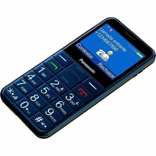 Panasonic KX-TU155 Feature Phone - 6.1 cm (2.4") TFT LCD 240 x 320 - 64 MB RAM - 2G - Blue - Bar - 2 SIM Support - SIM-fre