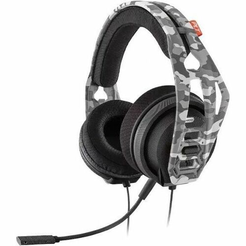 NACON RIG 400HS Wired Over-the-head, Over-the-ear Stereo Gaming Headset - Arctic Camo, Silver, Grey - Binaural - Circumaur