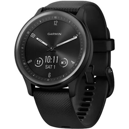 Garmin vívomove Sport Smart Watch - 40 mm Case Height - 40 mm Case Width - Black, Slate Body Color - Fiber Reinforced Poly